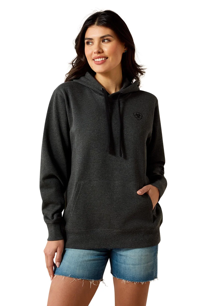 Logo 2.0 Damen Kapuzenpullover Charcoal Heather M