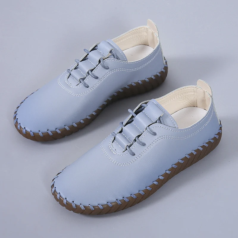 Damen Leichter Schnürschuh mit handgenähter Ziernaht und profilierter Gummisohle Drune
