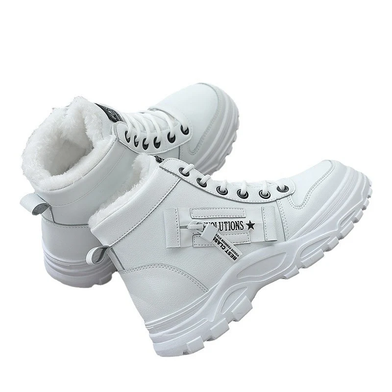 Damen Gefütterte High‑Top Winterboots mit Teddyfutter, robuster Lug‑Sohle und Schnürung Drune