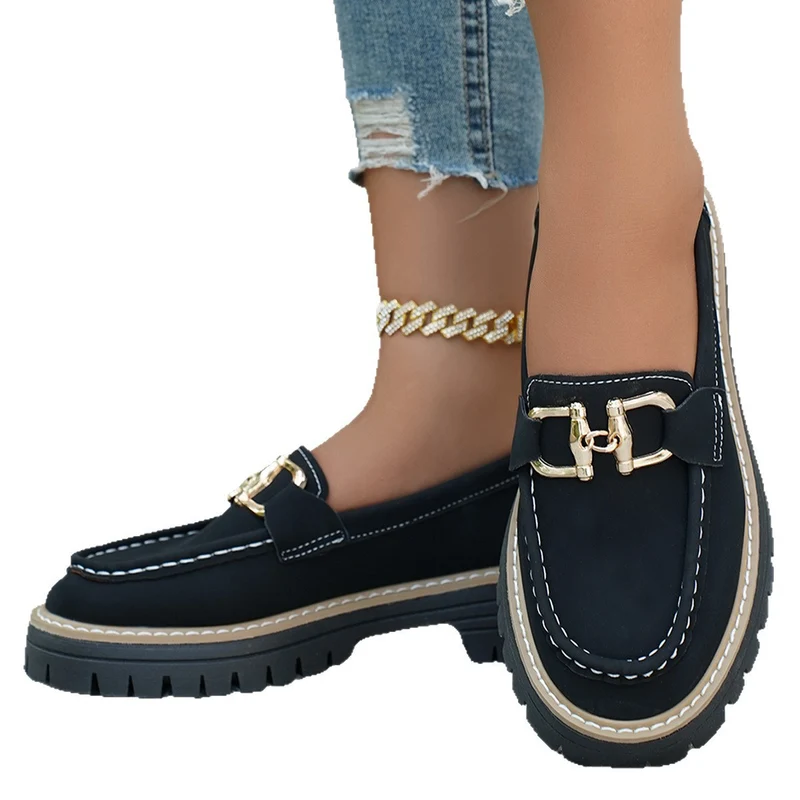 Damen Chunky‑Loafer mit profilierter Lug‑Sohle und Ziergebiss Drune