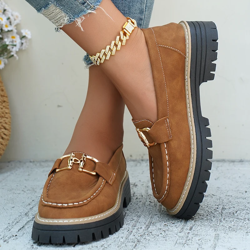 Damen Chunky‑Loafer mit profilierter Lug‑Sohle und Ziergebiss Drune