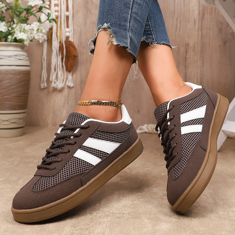 Damen Atmungsaktive Retro-Sneaker aus Mesh mit gepolstertem Einstieg Drune