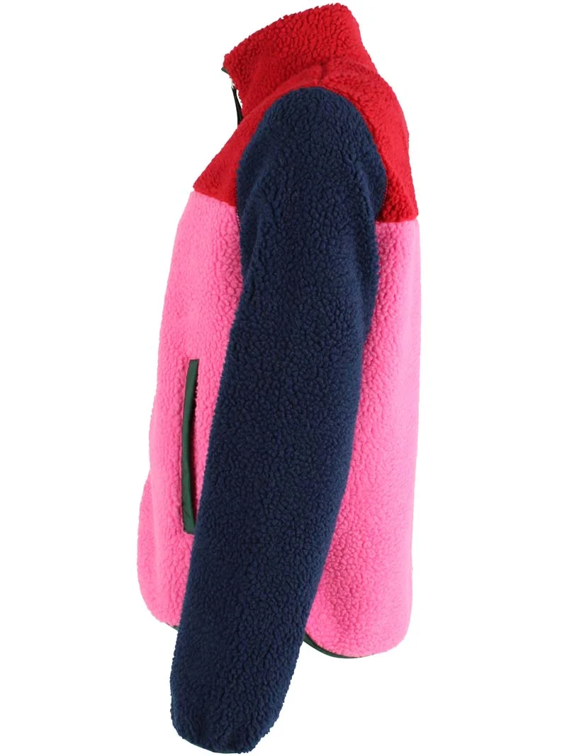 Danebirk Fleece Zip-Up Dk Red/Dk Navy/Spicy Pink/Dk Pine