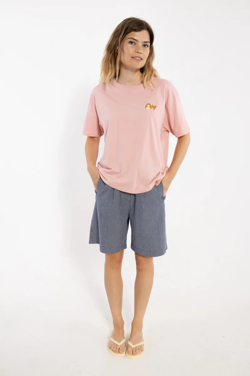 Danebasic Boxy Tee Soft Rose HAVFRUE