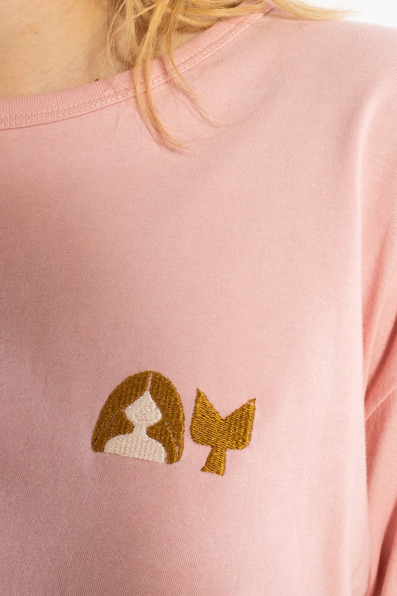 Danebasic Boxy Tee Soft Rose HAVFRUE