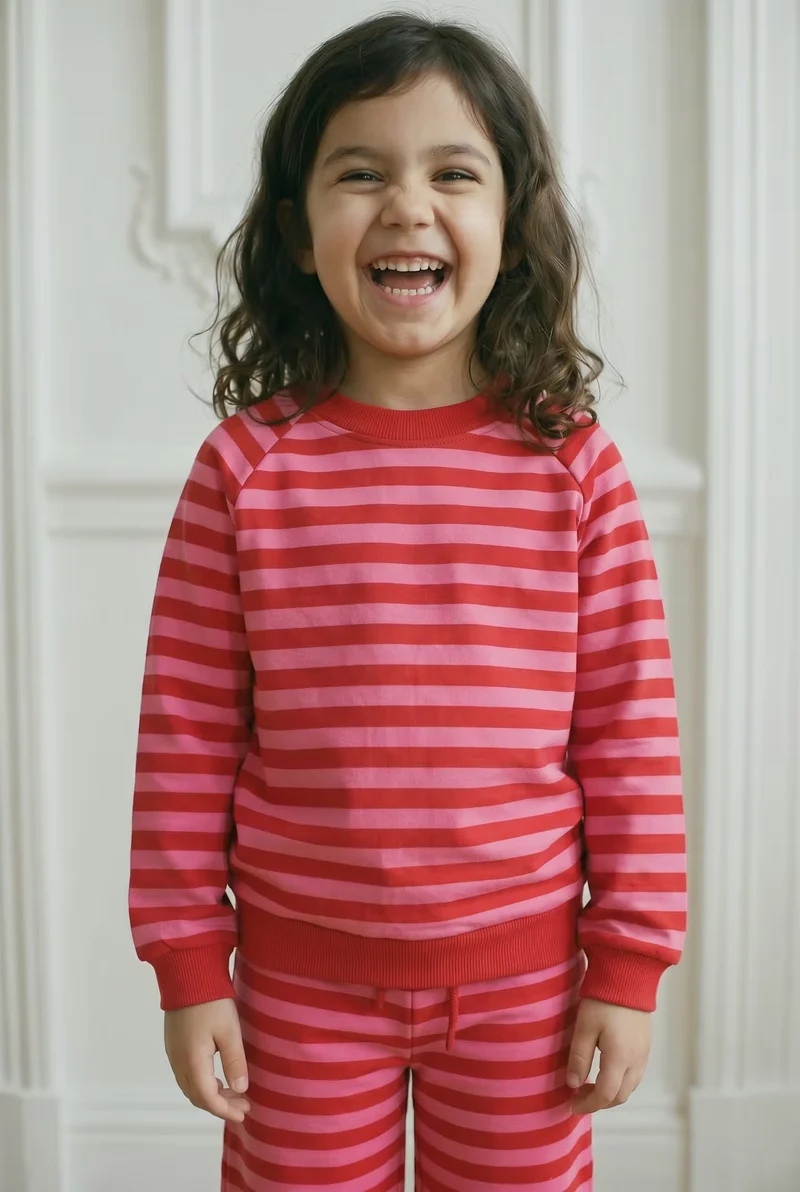 ESS - Danehobla Sweatshirt Spicy Pink/Dark Red