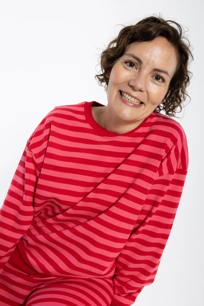 ESS - Danepit Sweatshirt Spicy Pink/Dark Red