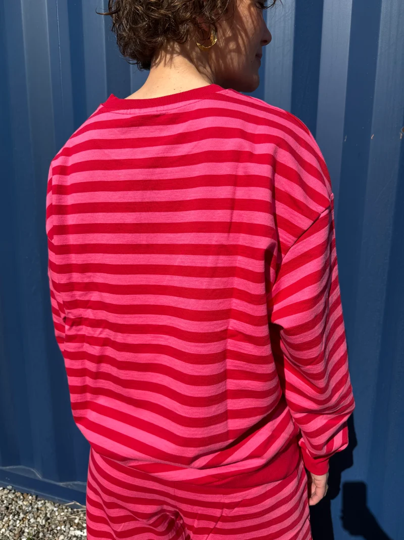 ESS - Danepit Sweatshirt Spicy Pink/Dark Red