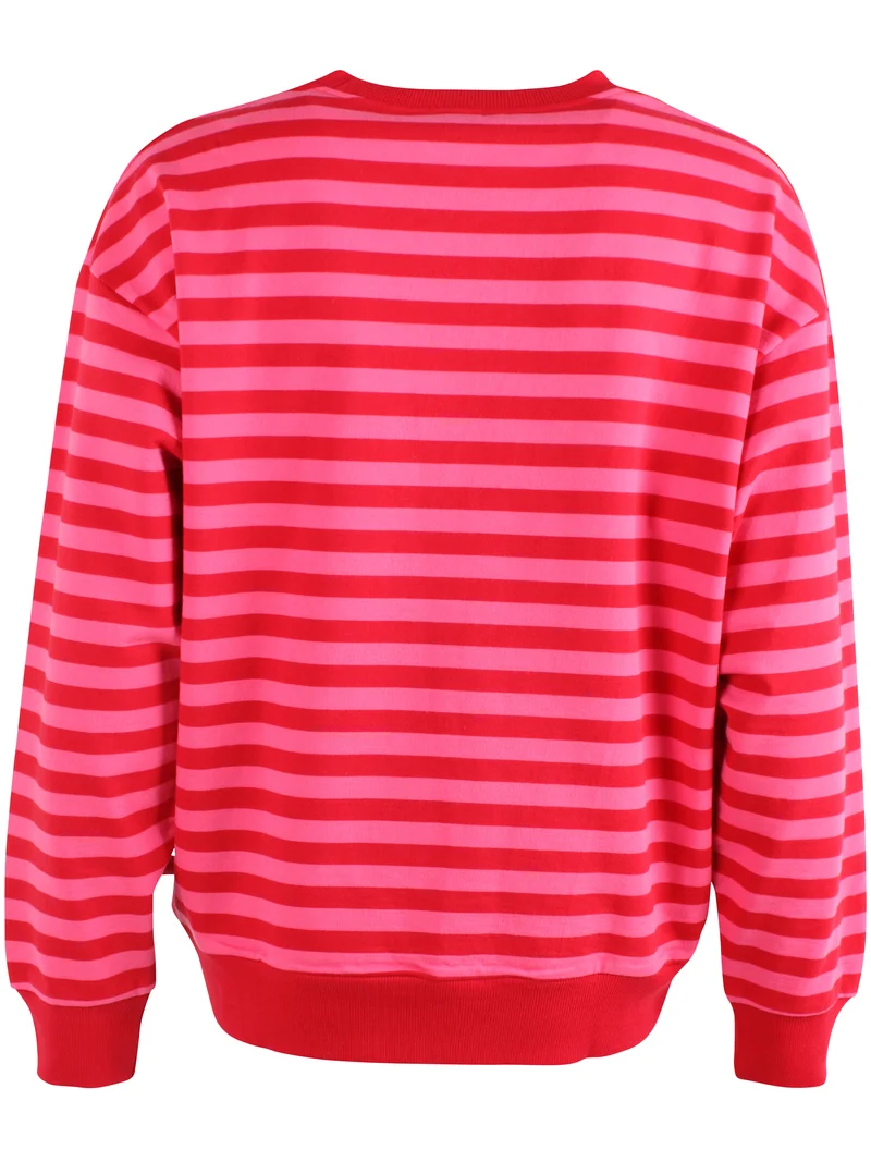 ESS - Danepit Sweatshirt Spicy Pink/Dark Red