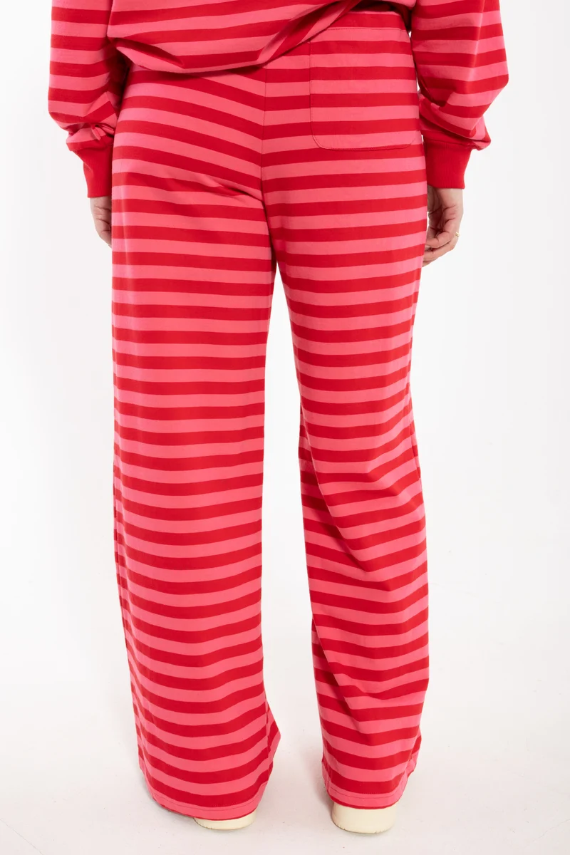 ESS - Danegrain Sweat Pants Spicy Pink/Dark Red