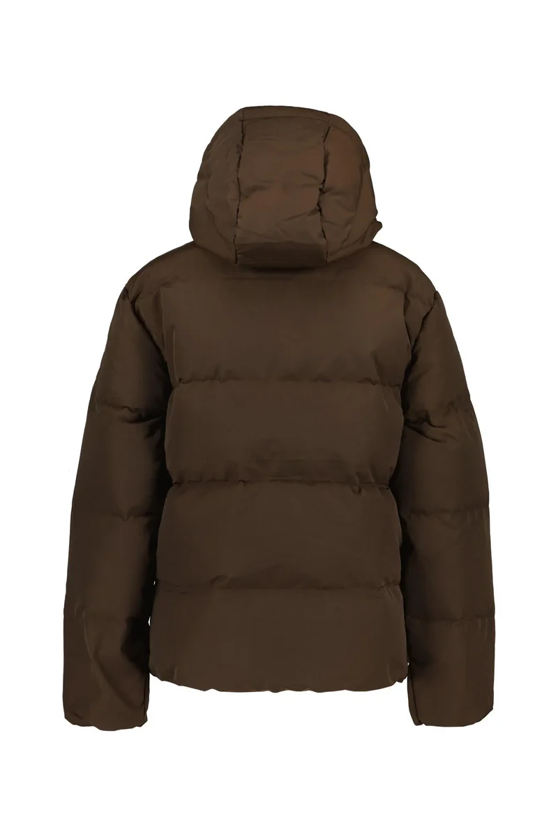 Daunen-Pufferjacke mit Kapuze