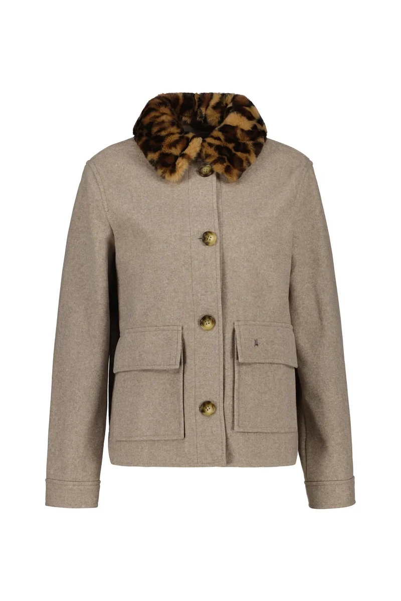 Übergangsjacke mit aufliegendem Kragen