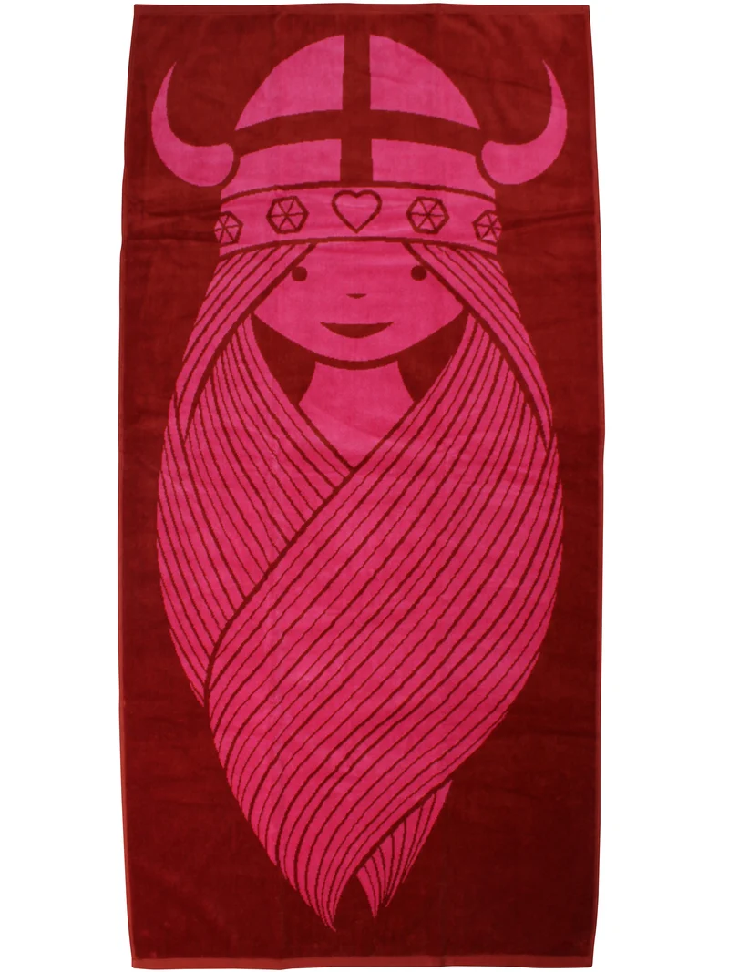 Danebademester Towel Dark Rust/Bright Pink FREJA