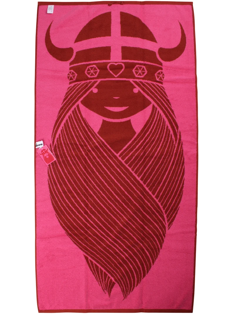 Danebademester Towel Dark Rust/Bright Pink FREJA
