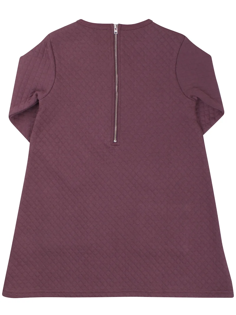 ORGANIC - Danespelt Dress Grey Plum FREJA