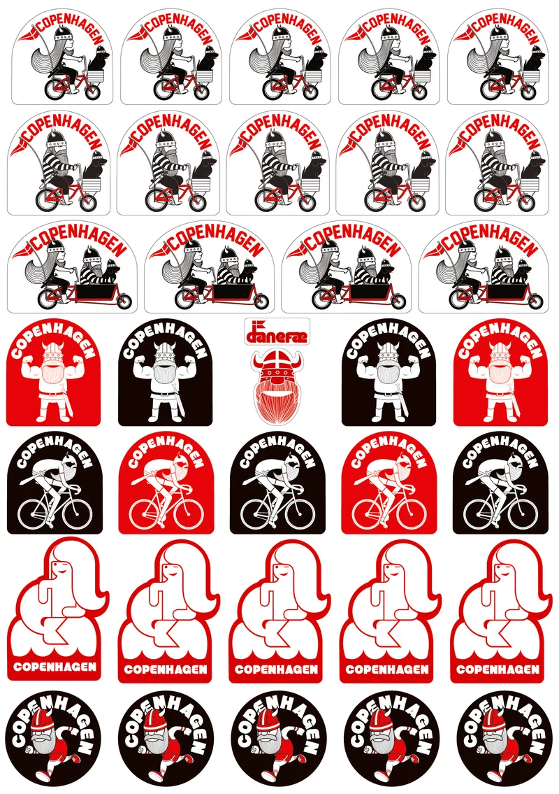 Danefae Sticker Sheet COPENHAGEN
