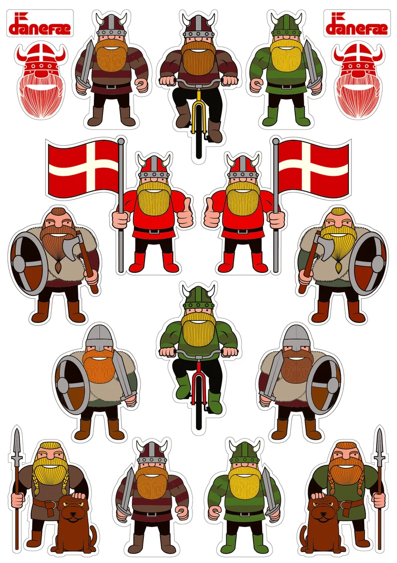 Danefae Sticker Sheet ERIK DIN VEN