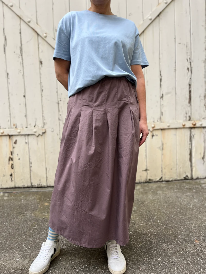 Daneminna Smooth Poplin Skirt Mauve