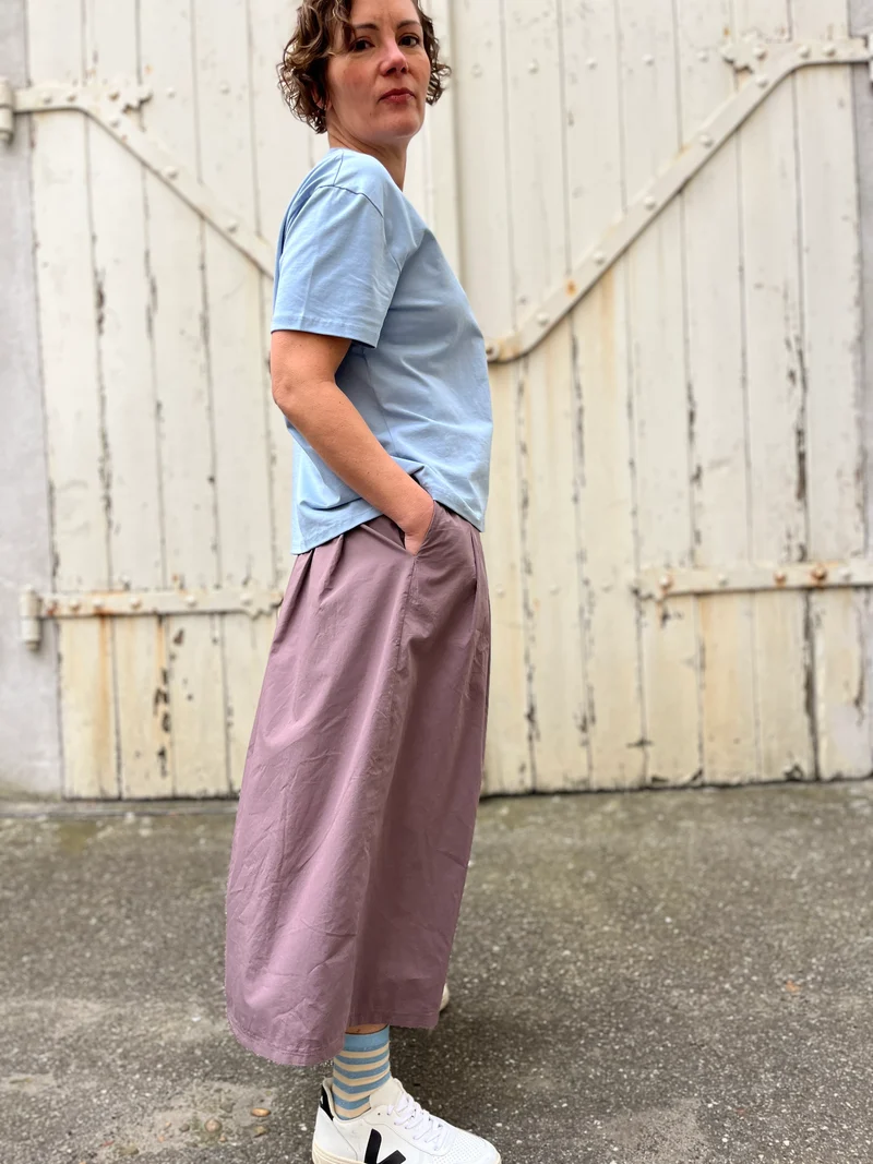 Daneminna Smooth Poplin Skirt Mauve