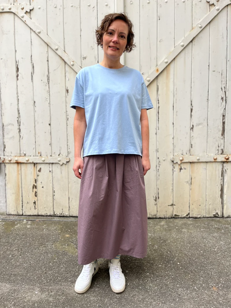 Daneminna Smooth Poplin Skirt Mauve