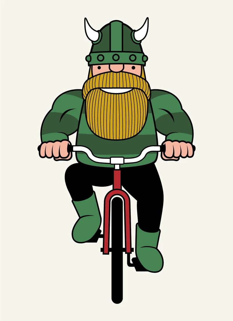 DANEFAE Postkort CYCLIST DIN VEN