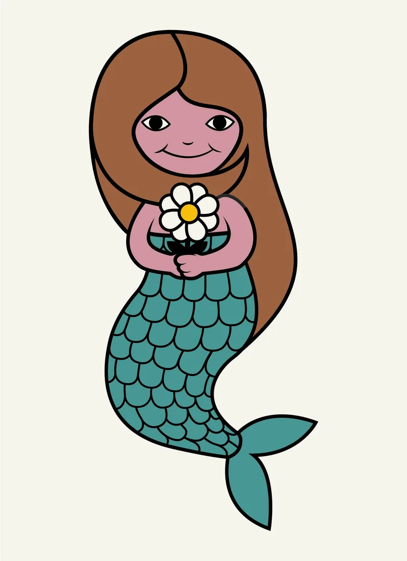 DANEFAE Postkort MERMAID TALL