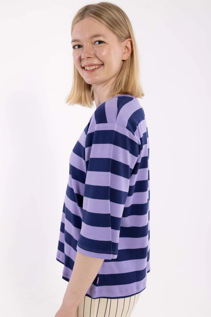 Daneglad Interlock Tee Dark Blue/Light Lilac
