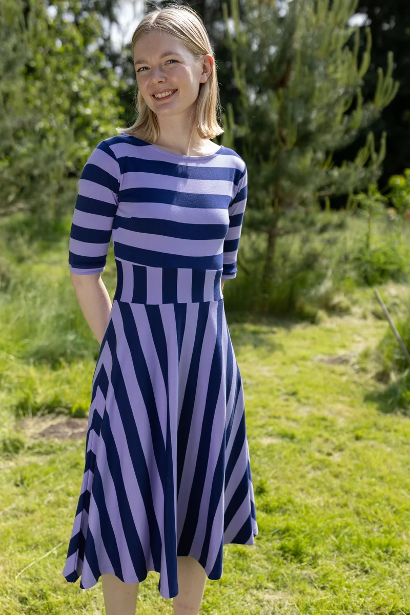 Danecharlotte Interlock Dress Dark Blue/Light Lilac