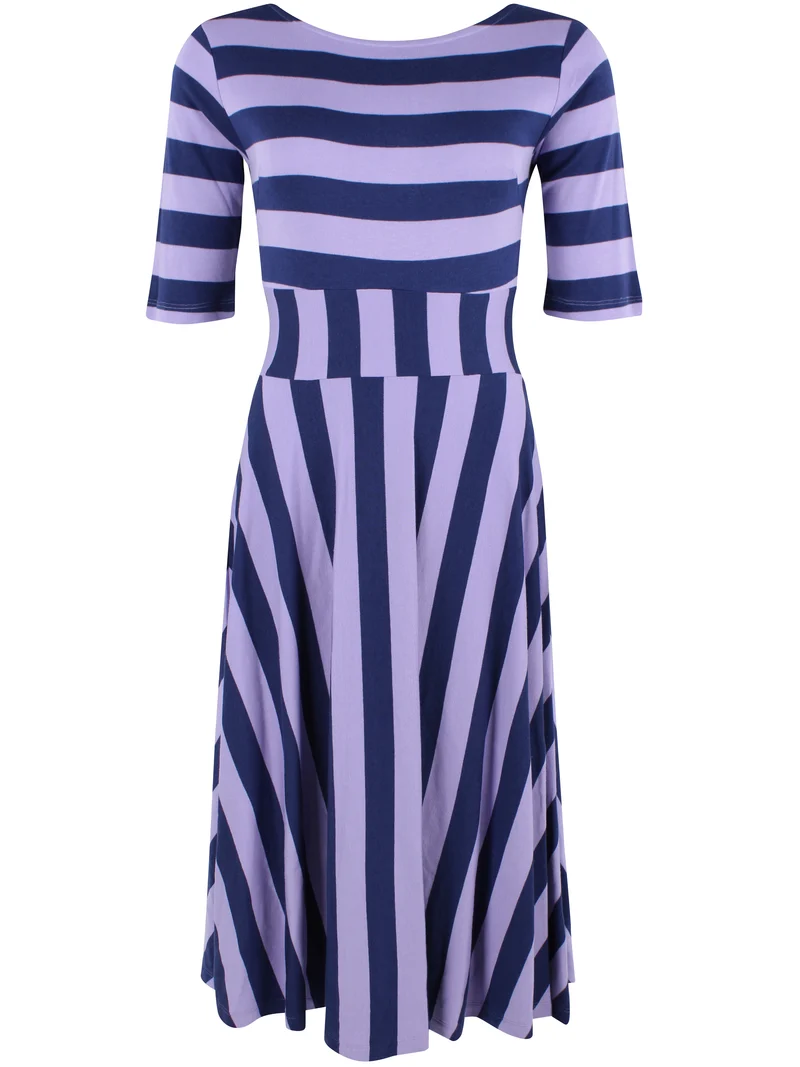 Danecharlotte Interlock Dress Dark Blue/Light Lilac