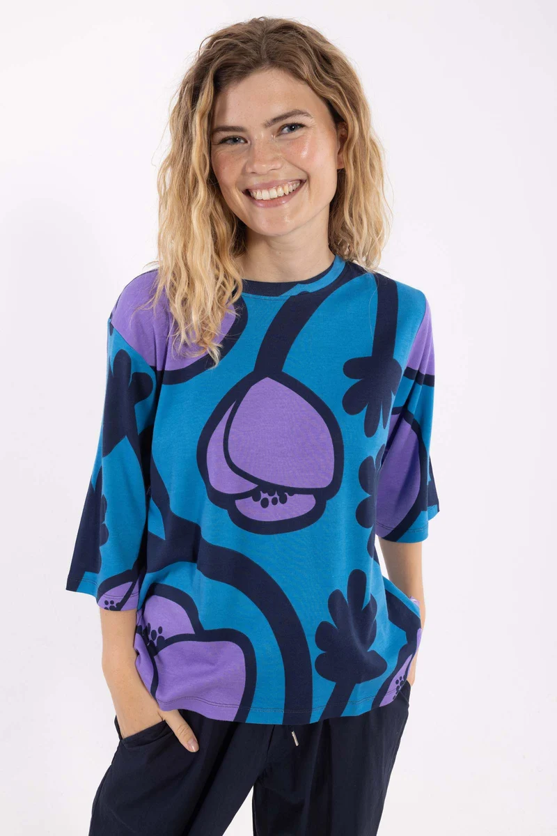 Daneglad Interlock Tee Faded Blue POPPY