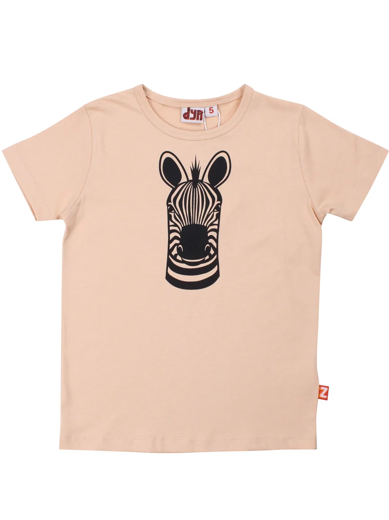 Dyrhide SS T Nougat ZEBRA
