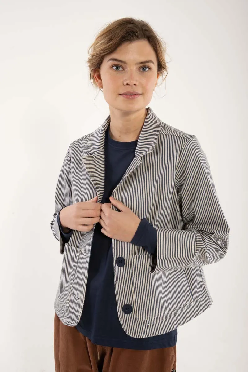 Danekind Stretch Canvas Blazer Dk Navy/Chalk