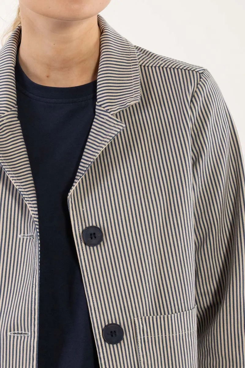 Danekind Stretch Canvas Blazer Dk Navy/Chalk