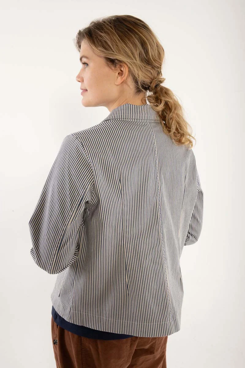 Danekind Stretch Canvas Blazer Dk Navy/Chalk