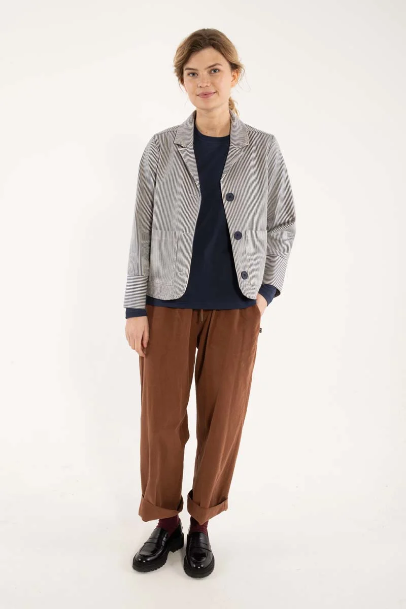 Danekind Stretch Canvas Blazer Dk Navy/Chalk