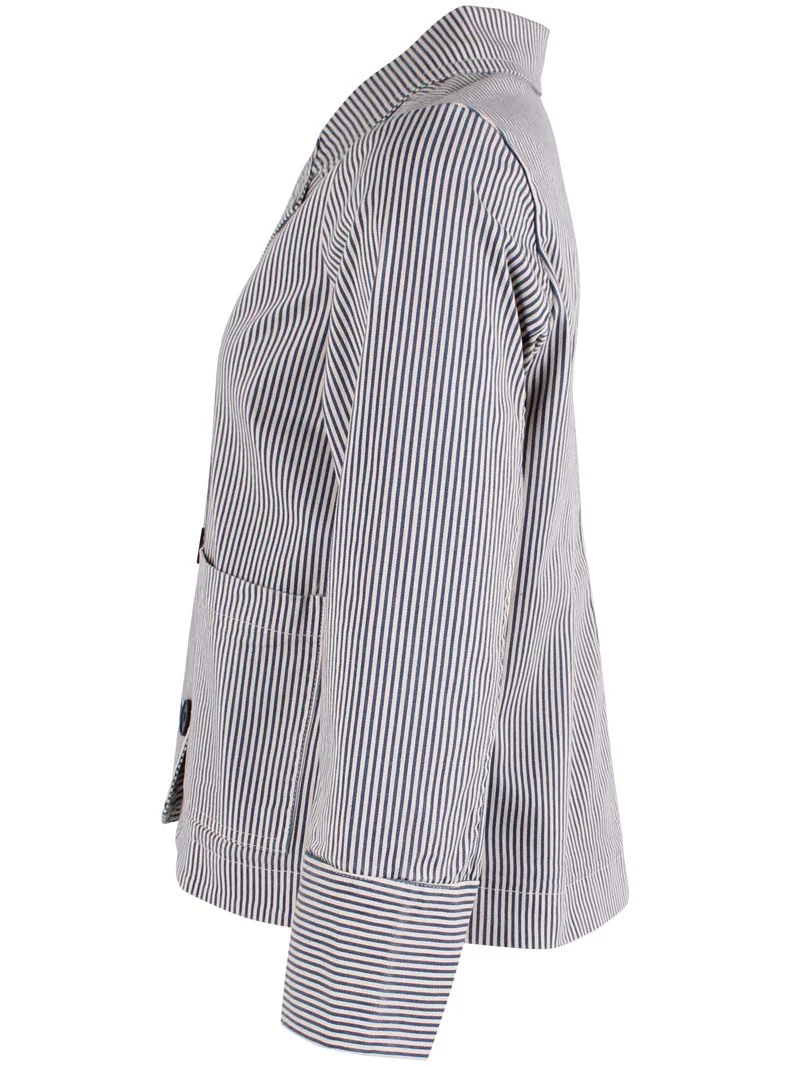 Danekind Stretch Canvas Blazer Dk Navy/Chalk
