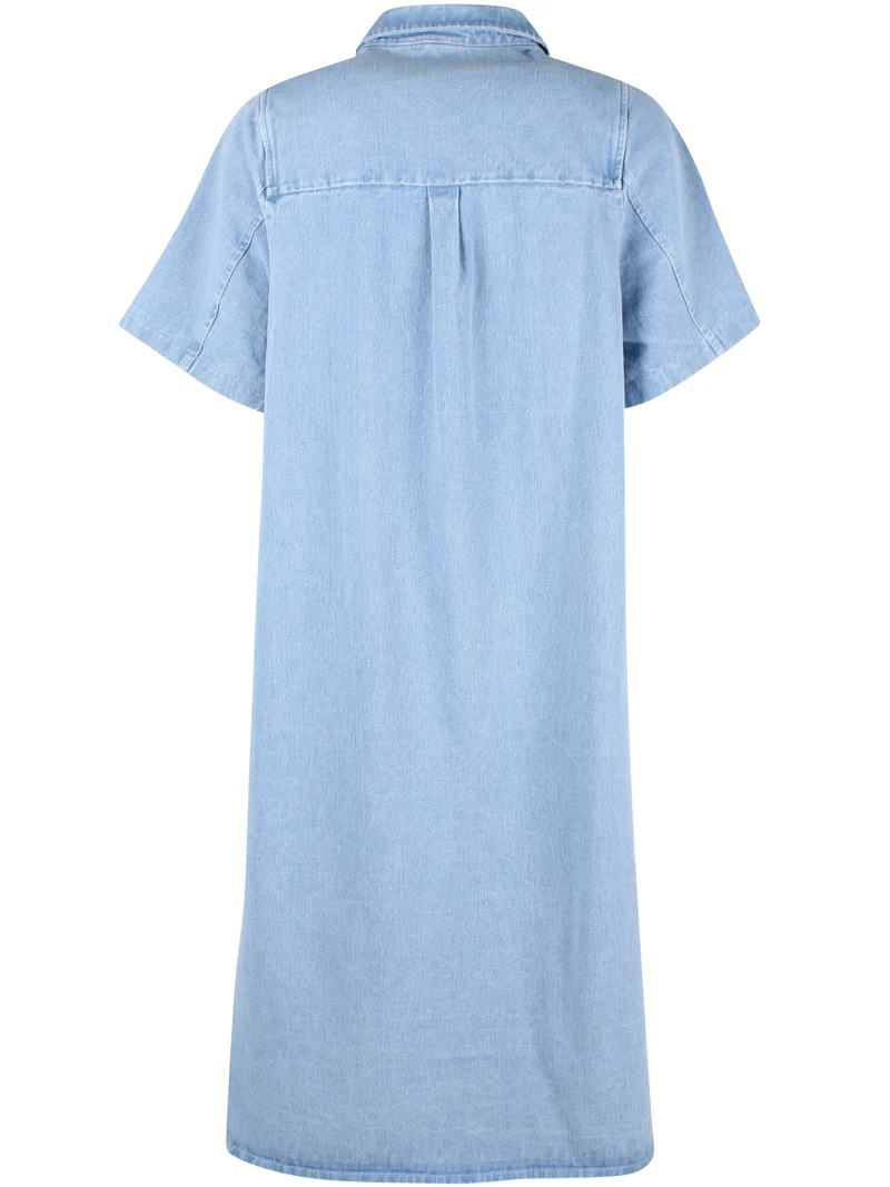 Danefolk Denim SS Dress Light Blue