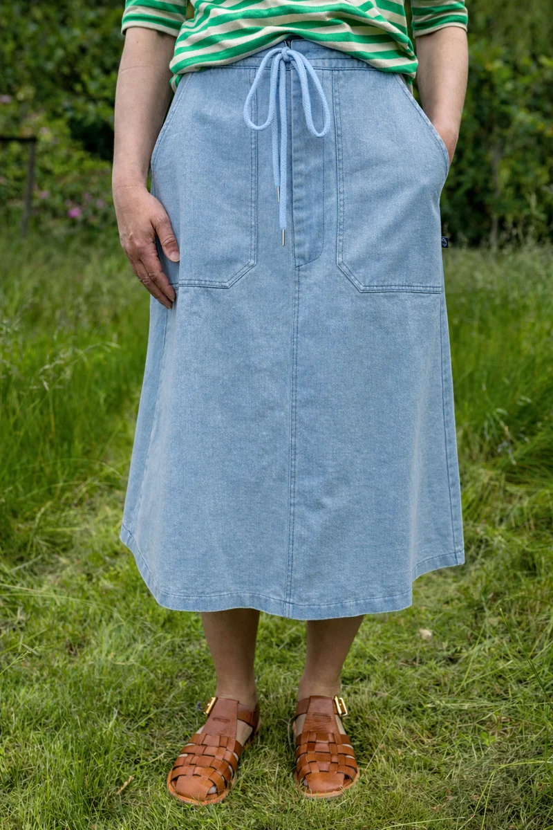 Daneprime Denim Skirt Light Blue