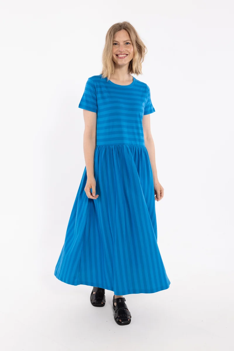 Danebasic Kroeyer Dress Warm Blue/Faded Blue