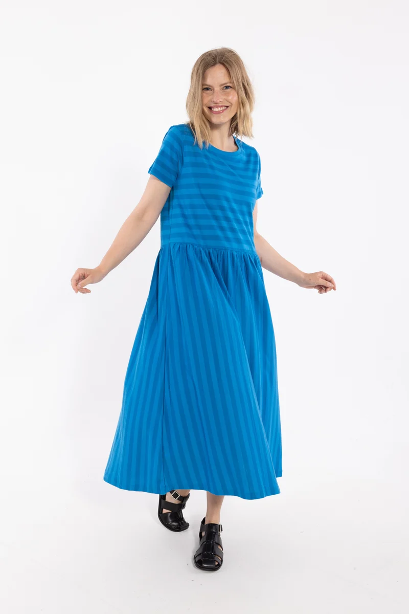 Danebasic Kroeyer Dress Warm Blue/Faded Blue