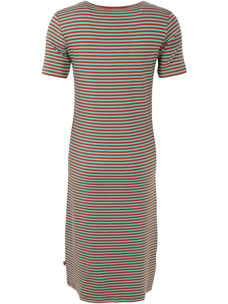 Danicon Ribbing Dress Faded Mint/Chili