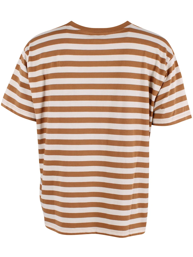 Danebasic Boxy Tee Light Beige/Mokka