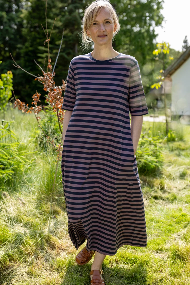 Danebasic Goodnews Dress Mauve/Dark Navy