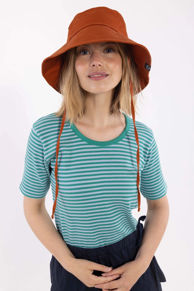 Danerolemodel Ribbing Tee Cold Sky/Teal Lake