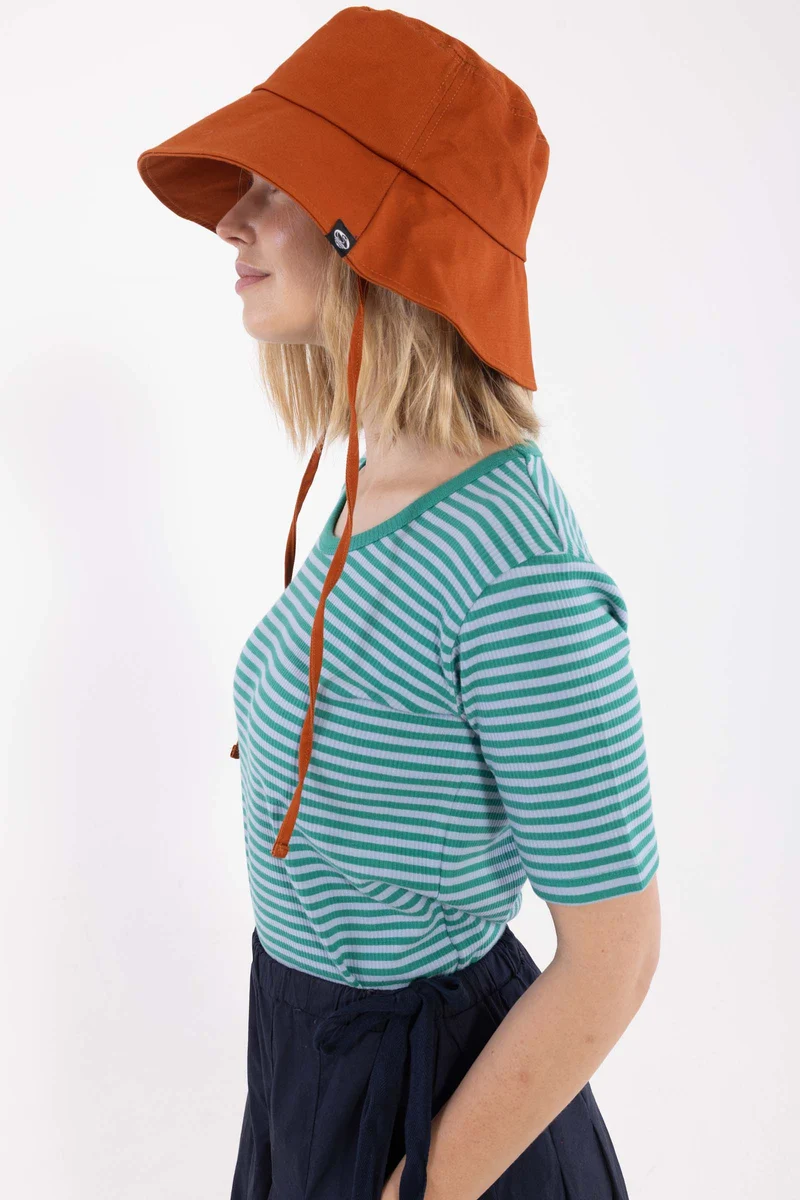 Danerolemodel Ribbing Tee Cold Sky/Teal Lake