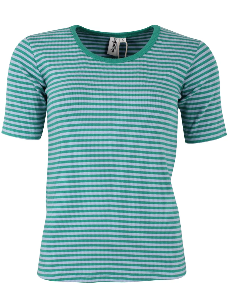Danerolemodel Ribbing Tee Cold Sky/Teal Lake