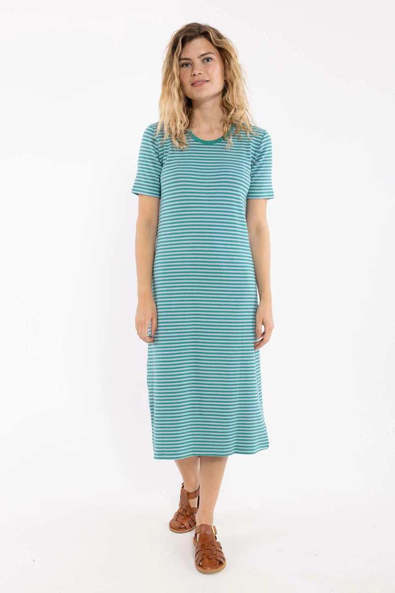 Danicon Ribbing Dress Cold Sky/Teal Lake
