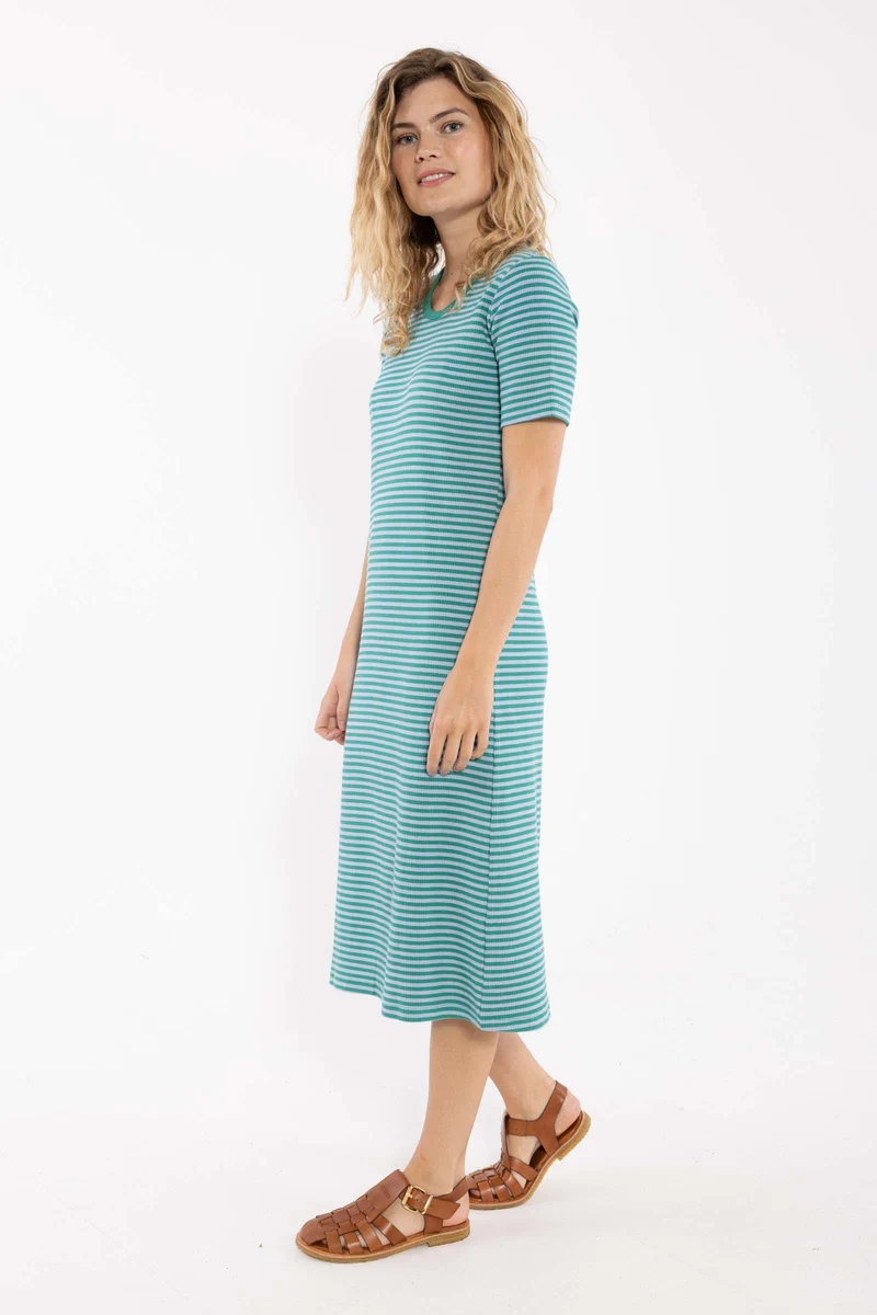 Danicon Ribbing Dress Cold Sky/Teal Lake