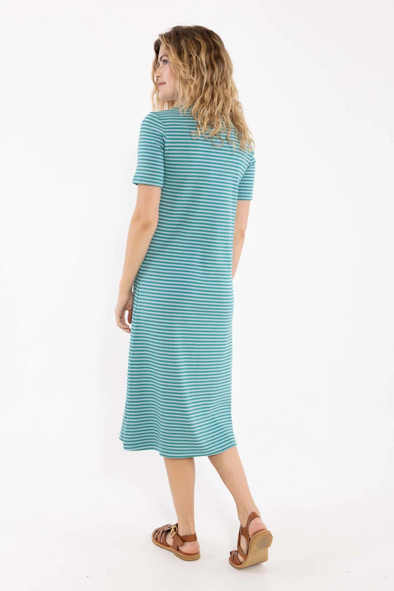 Danicon Ribbing Dress Cold Sky/Teal Lake