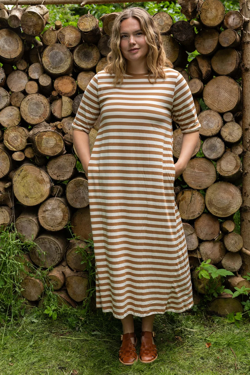 Danebasic Goodnews Dress Light Beige/Mokka